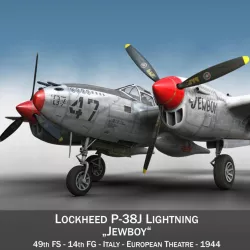 Lockheed P-38 Lightning - Jewboy 3d model