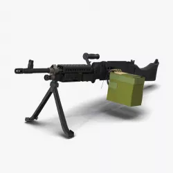 M240 Machine Gun 3d model