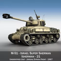 M51 Israel Super Sherman - 21 3d model