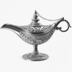 Magic Lamp Silver 3d model