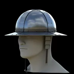 Medieval Knight Kettle Hat Helmet 3d model