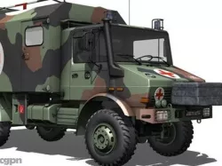 Mercedes Benz Unimog U1300L - Ambulance 3d model