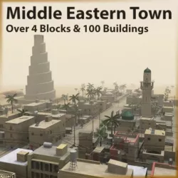 Middle Eastern Town 3d model