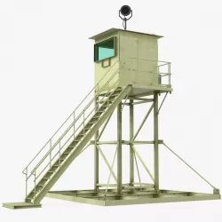 Military Guard Tower 3d model