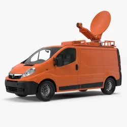 Mobile TV Station Van 3d model