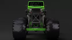 Monster Truck Jeep Wrangler Rubicon Recon 3d model