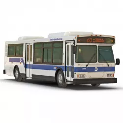 MTA New York City Bus Q53 Simple Interior 3d model