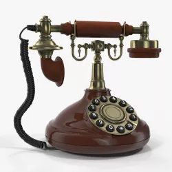 Old Telephone With Rotary Dial 3d model