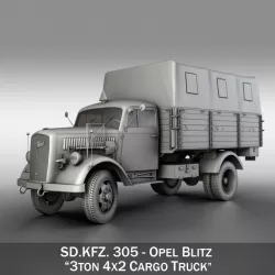 Opel Blitz - 3t Cargo truck 3d model