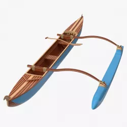 Outrigger Canoe 3d model