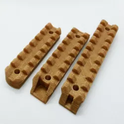 Picatinny rail, rounded and drop end