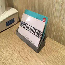Plastic card stand