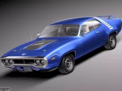 Plymouth Roadrunner 1971 to 1975 3d model