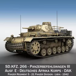 PzBefWg III - Ausf.E - DAK 3d model