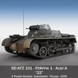 PzKpfw 1 - Panzer 1 - Ausf. A - 22 3d model