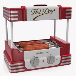 Retro Hot Dog Roller Grill with Sausages 3d model