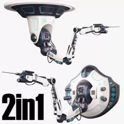 Robotic Arm 02 Set 3d model