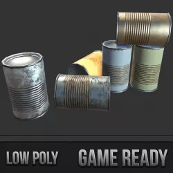Rusty Old Food Cans 3d model