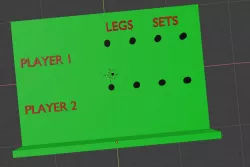 Score Board for Darts - Legs - Sets - Player1 - Player2