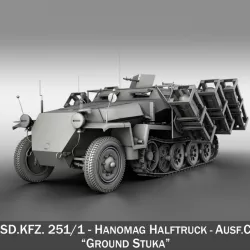 SD.KFZ 251/1 Ausf.C - Ground Stuka 3d model