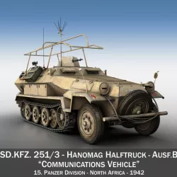 SD.KFZ 251/3 Ausf.B - Communications Vehicle - 15PD 3d model