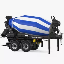 Semi Trailer Mixer 3d model
