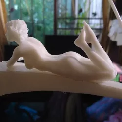 Sexy Nude Naked Girl Laying Down Tabletop Model 3D Print