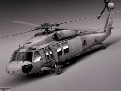 Sikorsky UH-60a Black Hawk 3d model