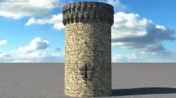 Small Medieval Castle Tower 3d model