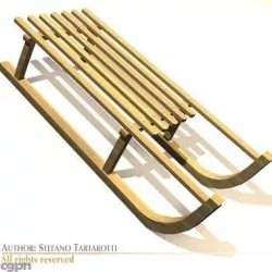 Snow sled 3d model