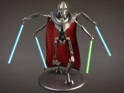 Star Wars General Grievous rigged for Maya 3d model