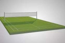 Tennis court or badminton 3d model