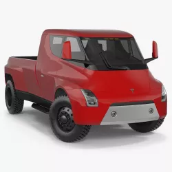 Tesla Electric Pickup Concept Rigged 3d model