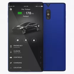 Tesla Phone Concept Blue 3d model