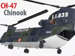 Transport Helicopter CH-47 Chinook 3d model