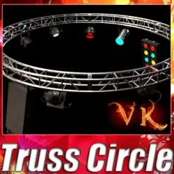Truss + 4 stage lights 3d model