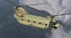 US Army Transport Helicopter CH-47 Chinook Rigged 3d model
