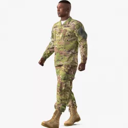 US Soldier Camouflage Walking Fur 3d model