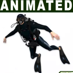 White Scuba CG 3d model