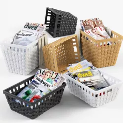 Wicker Basket Ikea Knarra 3d model
