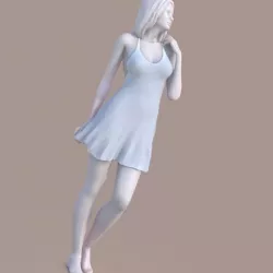 woman walking barefoot