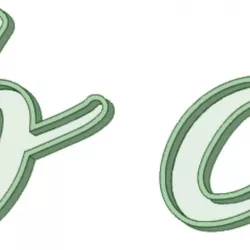 abcd italic minuscula cookie cutter