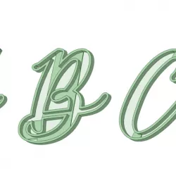 ABCD italic uppercase cookie cutter