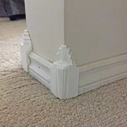 Art Deco Baseboard Corner Moldings