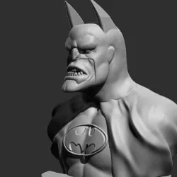Batman real face of capitalism bust (batmetal)