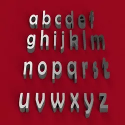 BERLIN SANS font lowercase 3D letters STL file