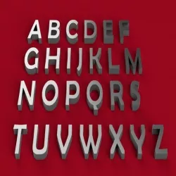 BERLIN SANS font uppercase STL