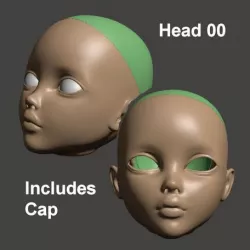 BJD 1/3 75mm Head 00v2 - by SPARX