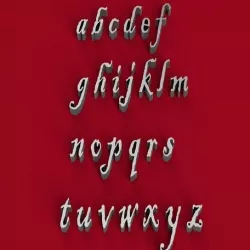 BLACKADDER font lowercase 3D letters STL file