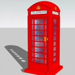 CabineTelephone London - Red Box Phone UK - Modelism